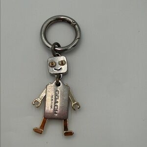Coach Silver and Gold Robot Keyring. ORIGINAL VINTAGE